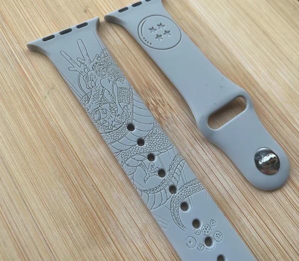 Engraved Silicone Watch Strap ,Stylish Replacement Band for Apple Watch - Image 3