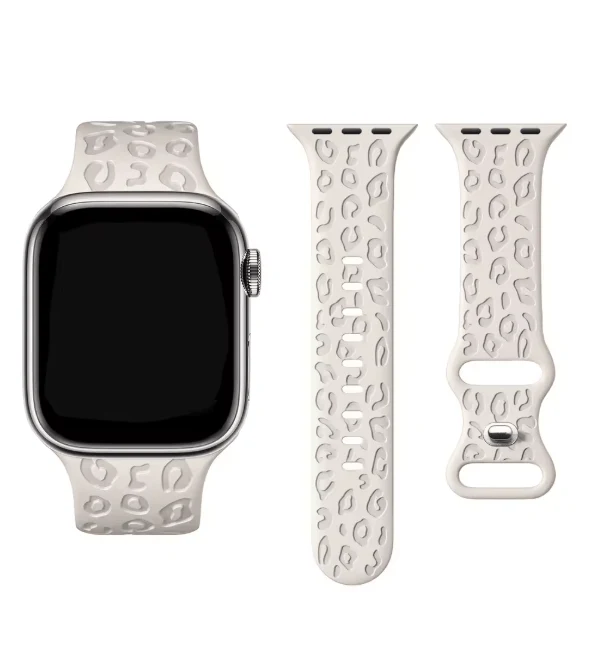 Engraved Silicone Watch Strap ,Stylish Replacement Band for Apple Watch - Image 7