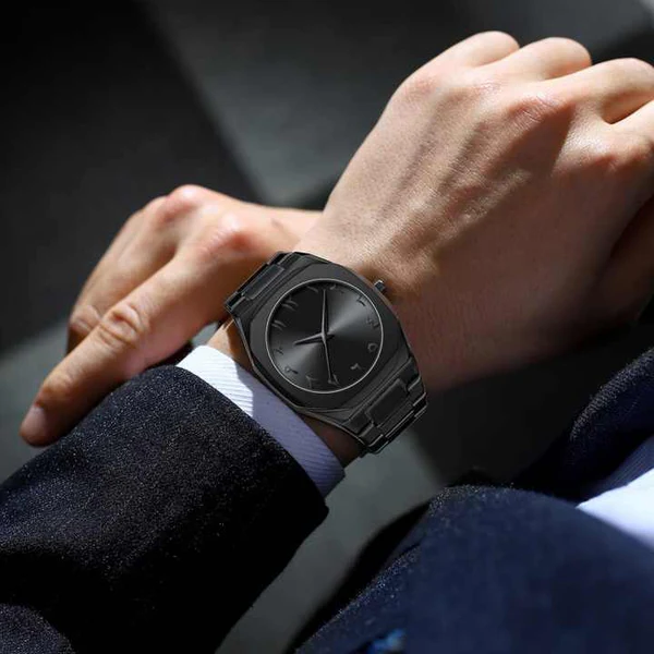 Arabic Dial Stainless Steel Wristwatch for Men - Image 3