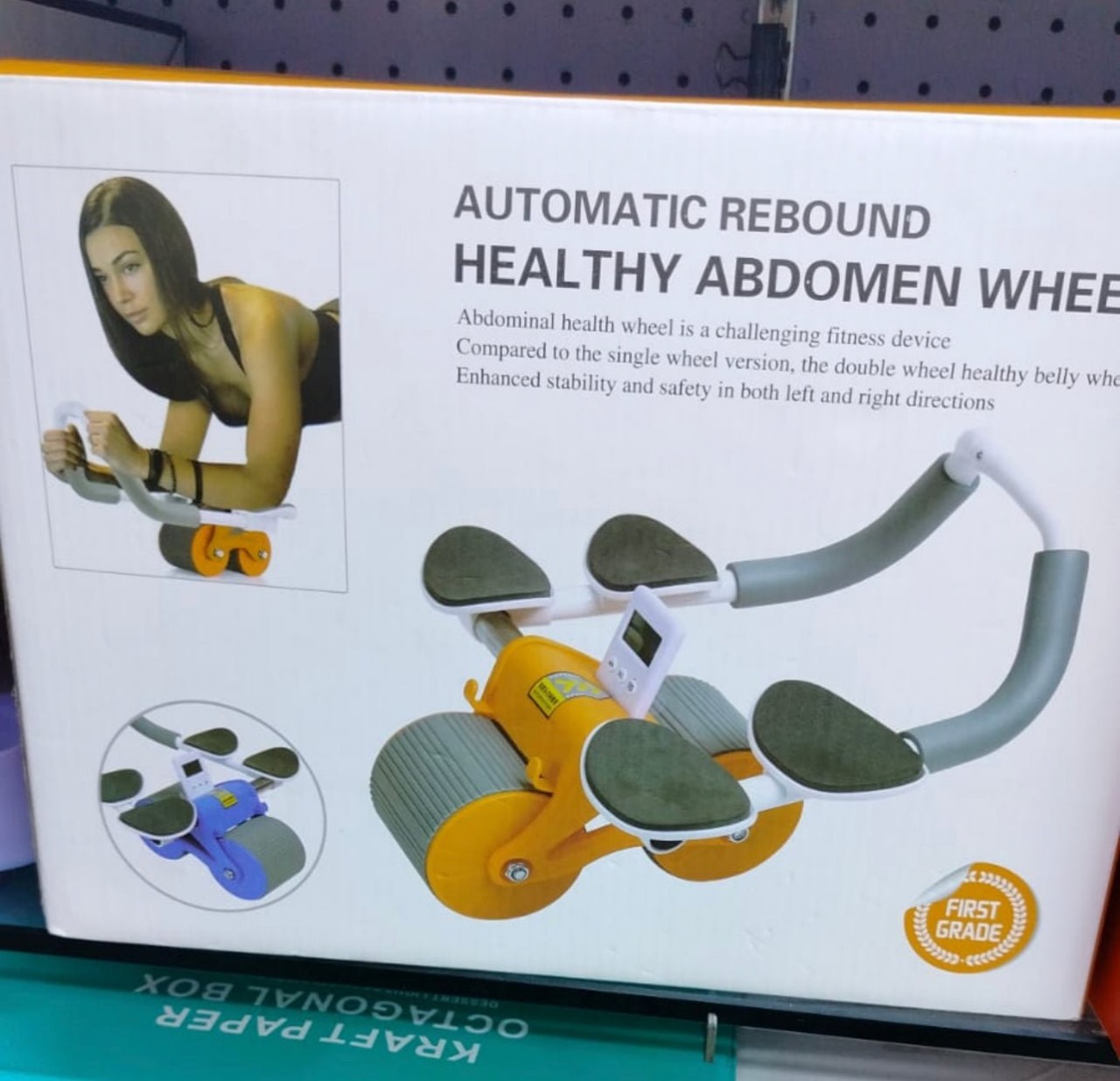 Auto-Rebound Ab Wheel with Elbow Support Roller - Image 4