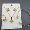 Radiant Gold Four-Leaf Clover Set - Image 2